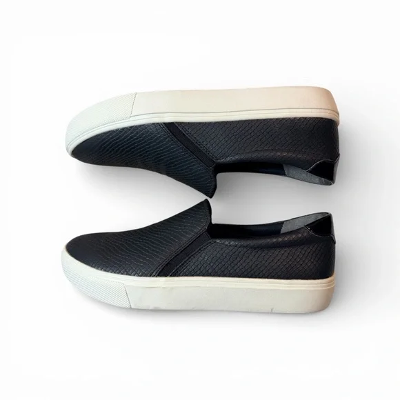 Dr Scholls Be Free Black Snake Embossed Slip On Sneaker SZ 8.5 Women's - Picture 4 of 6